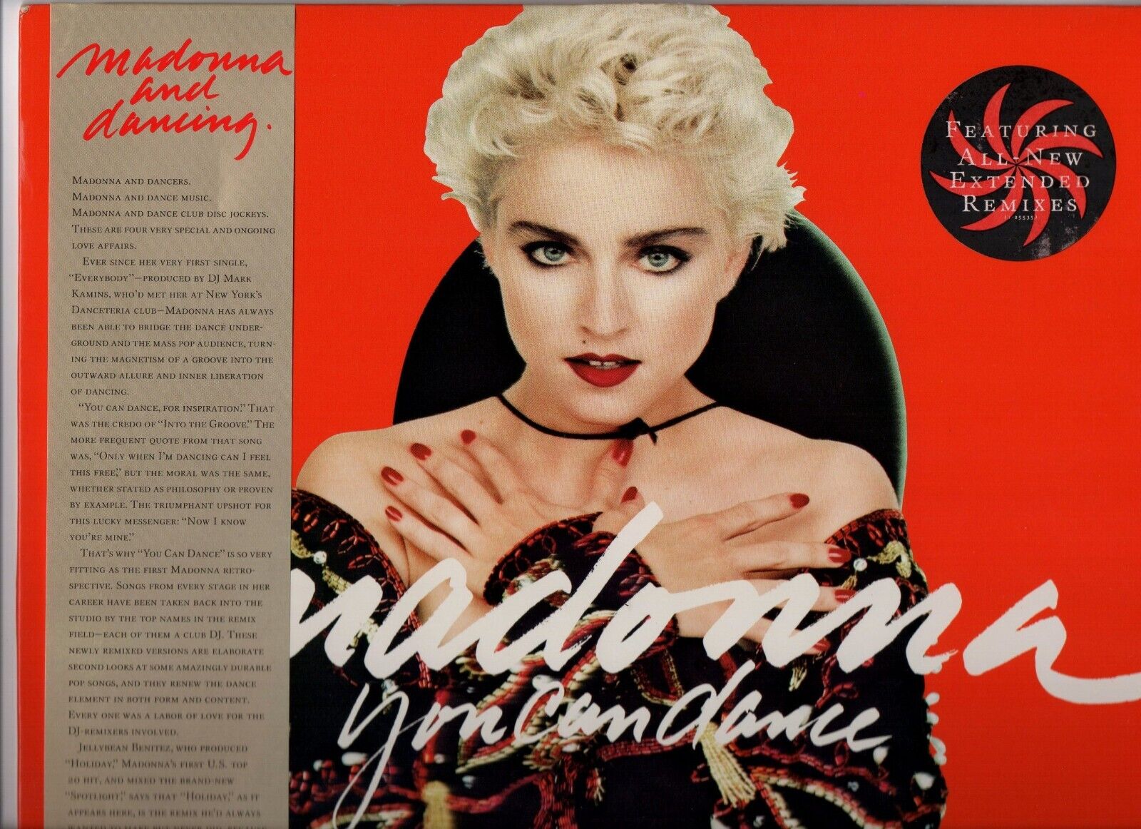 Rare Orig 1987 Madonna First Remix Album Sire Records “you Can Dance” Press Kit
