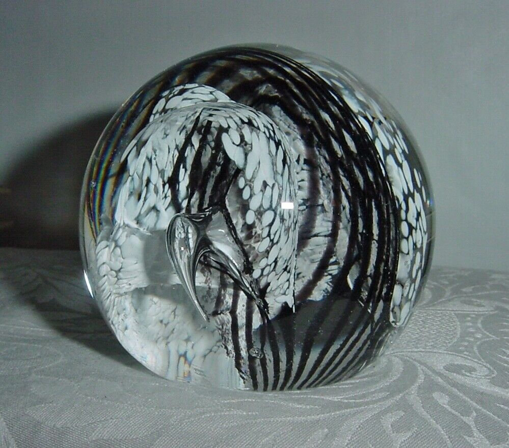 Cool Caithness Signed Acrobat Glass Paperweight Margot Thomson Scotland Numbered