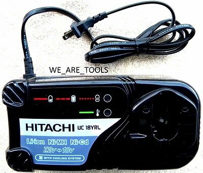 New Genuine Hitachi Uc18yrl 18v Battery Charger 4 Ebm1830 Ebm1815 18 Volt Li-ion