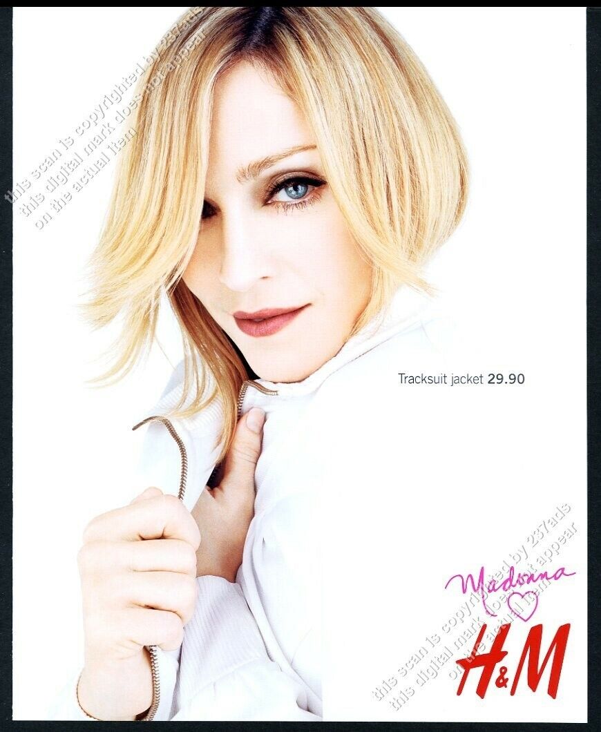 2006 Madonna Photo H&m Fashion 4-page Vintage Print Ad