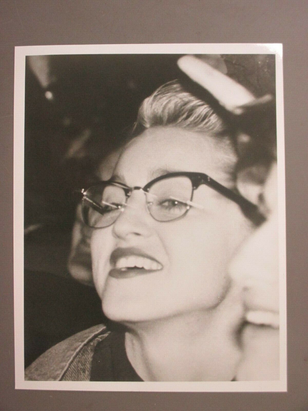 Madonna Black & White 8 X 10 Glossy Promo Photo Original Wearing Glasses !