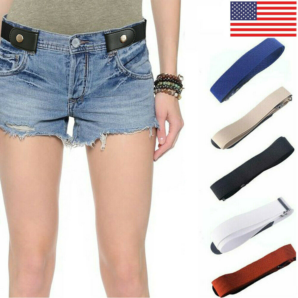 Women's Buckle-free Elastic Belts Invisible Belt For Jeans No Bulge Hassle Band