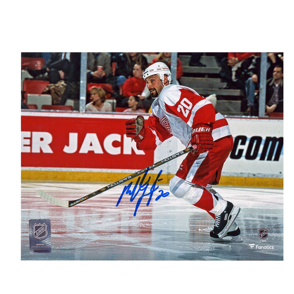 Martin Lapointe Signed Detroit Red Wings 8x10 Photo - 70420