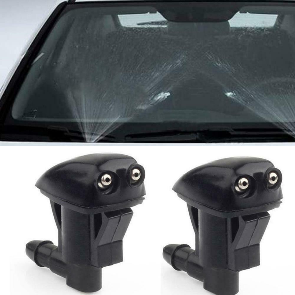 Universal Black Auto Car Front Windshield Washer Wipers Spray Nozzles Set