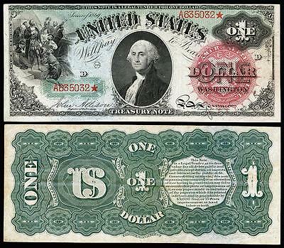 Crisp Unc 1869 U.s. $1.00 Colorful Rainbow Treasury Copy Read Description
