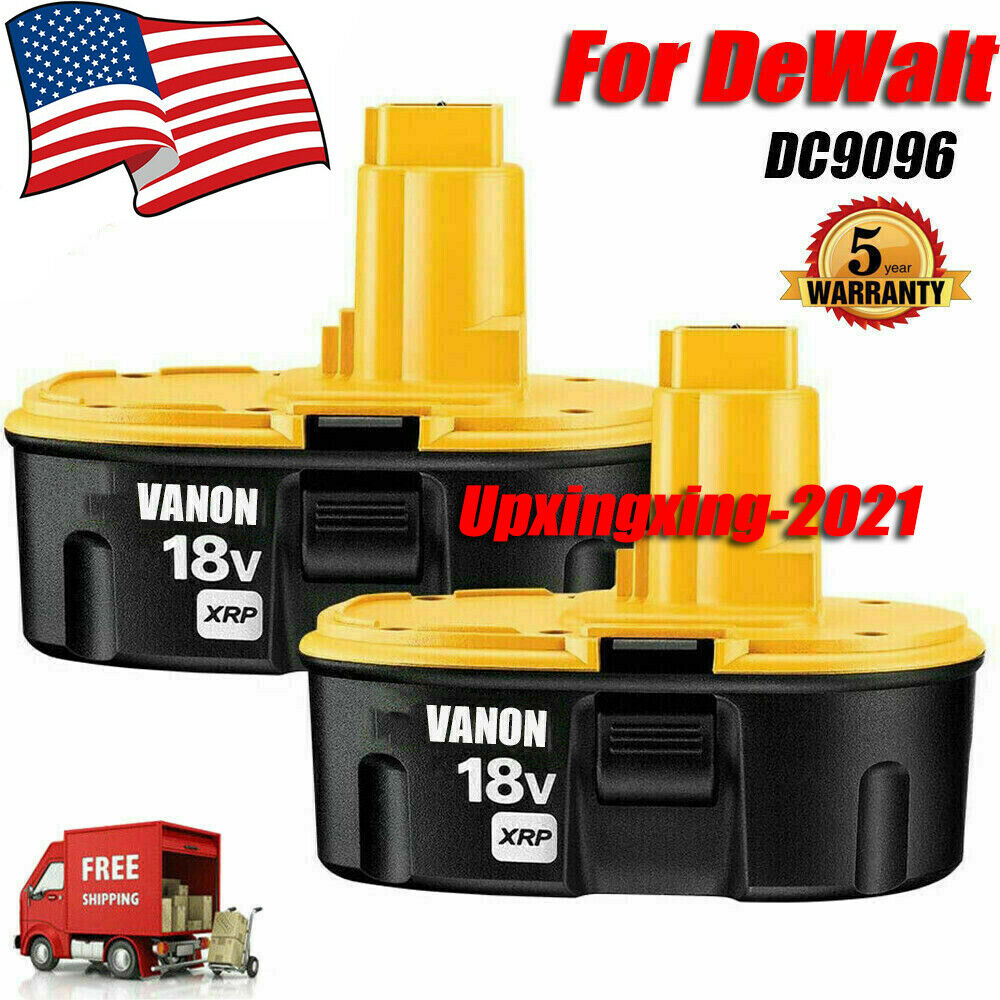 2-pack 18 Volt For Dewalt Xrp Battery Dc9096-2 Dc9098 Dc9099 Dw9096 Dc9096 Us