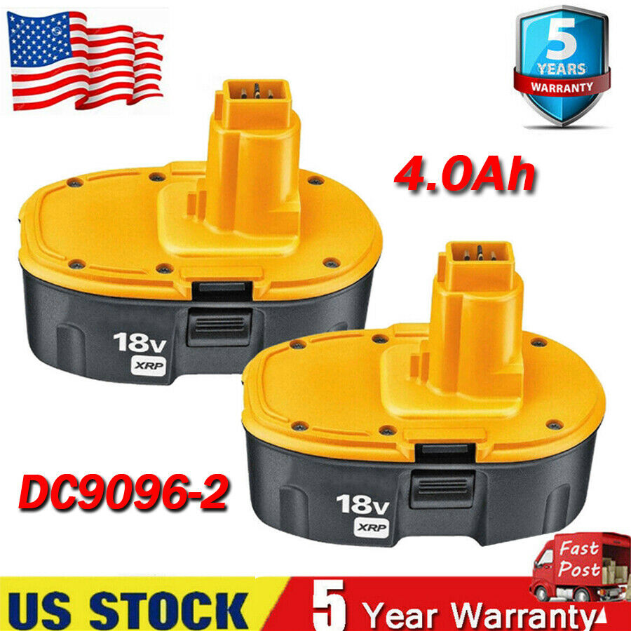 2 Pack 18v 4000mah 18 Volt For Dewalt Xrp Battery Dc9096-2 Dc9098 Dc9099 Dw9096