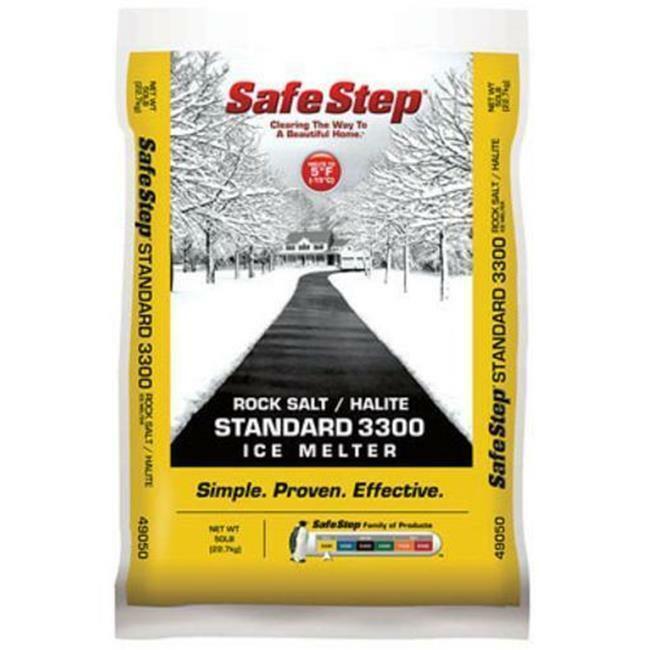 Safe Step 49050 Poly Bag Rock Salt With Halite 3300 Ice Melter 50