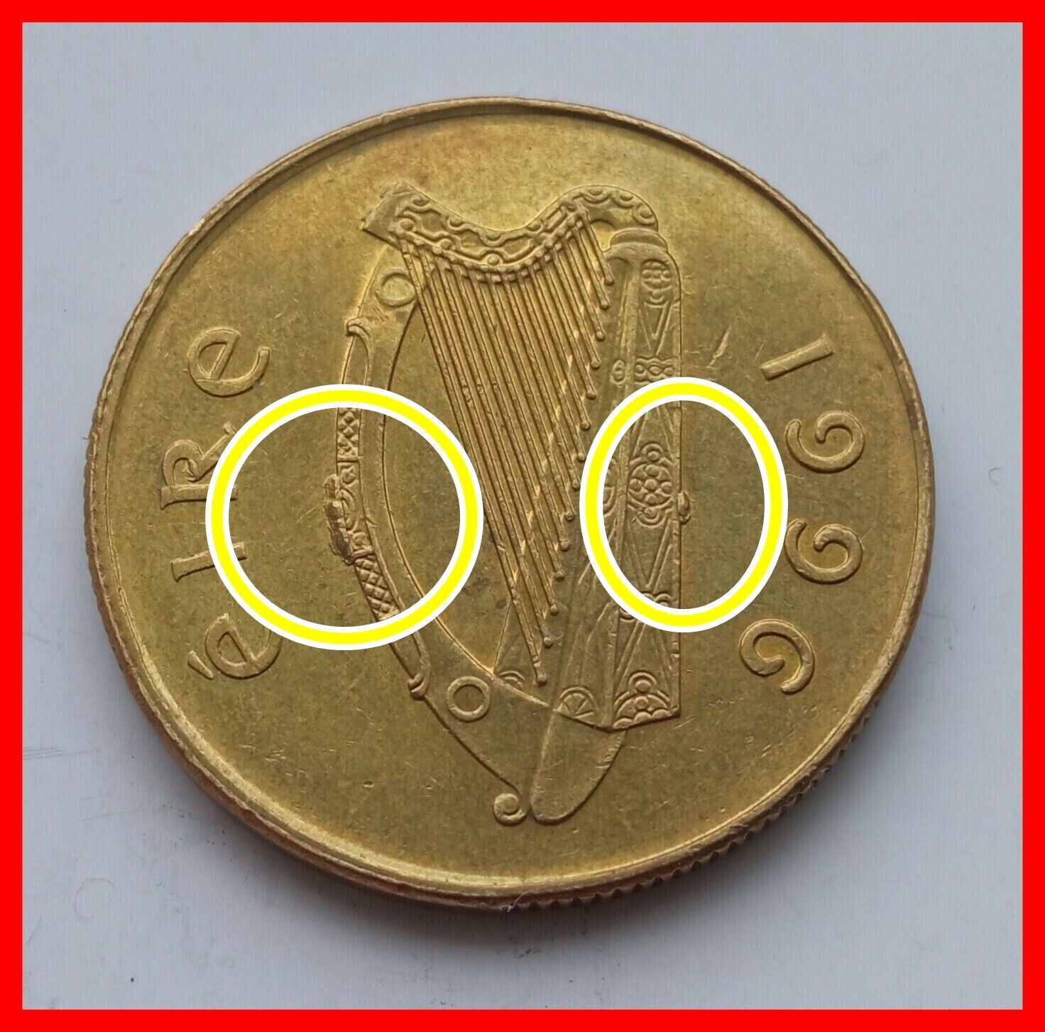 Ireland 1996 | Error | 20p | Twenty Pence | Horse | Km.25 | Unc