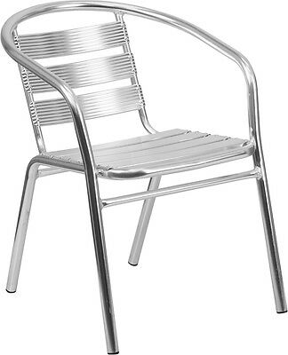 Heavy Duty Slat Back Indoor Or Outdoor Aluminum Restaurant Chair