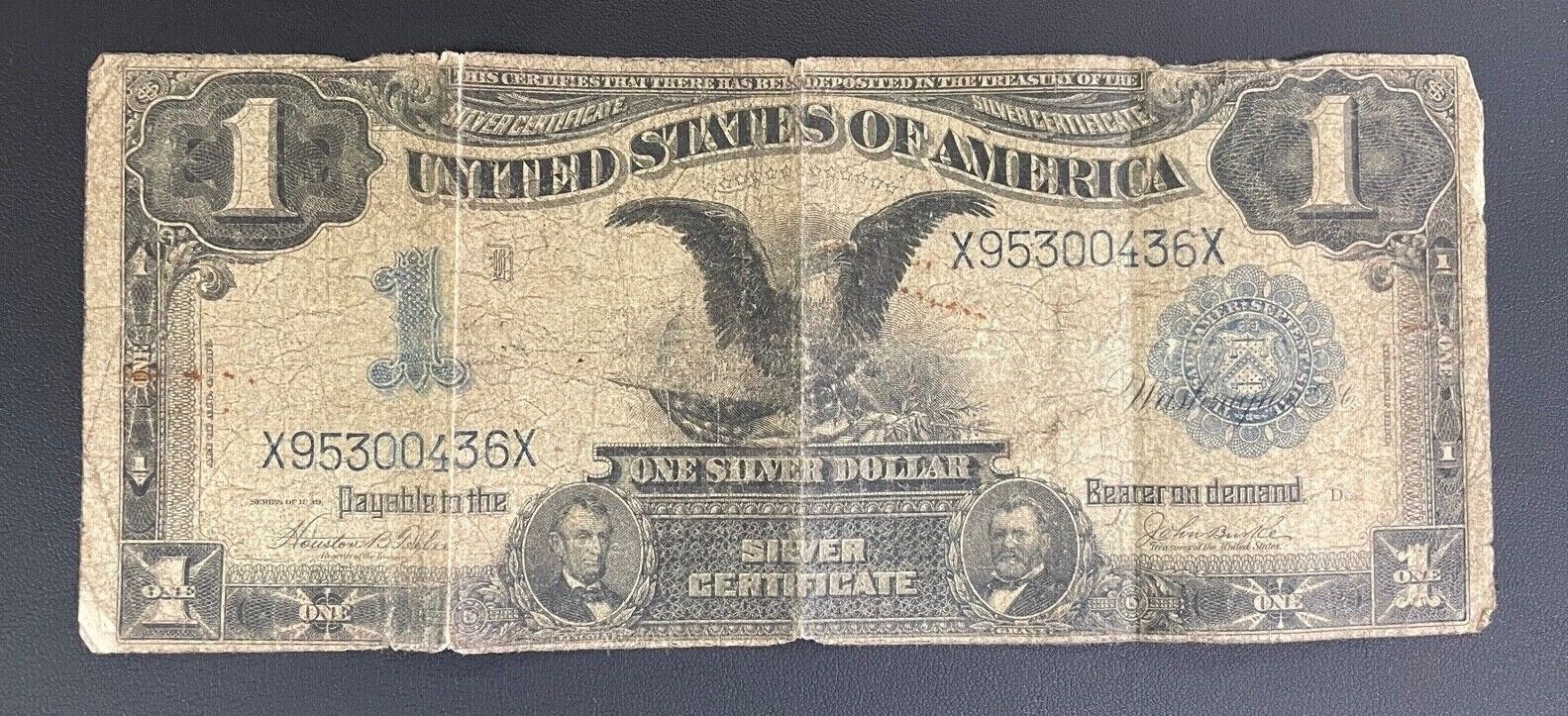 1899 Black Eagle $1 Silver Certificate Large Size Note Fr# 233, Circulated Note