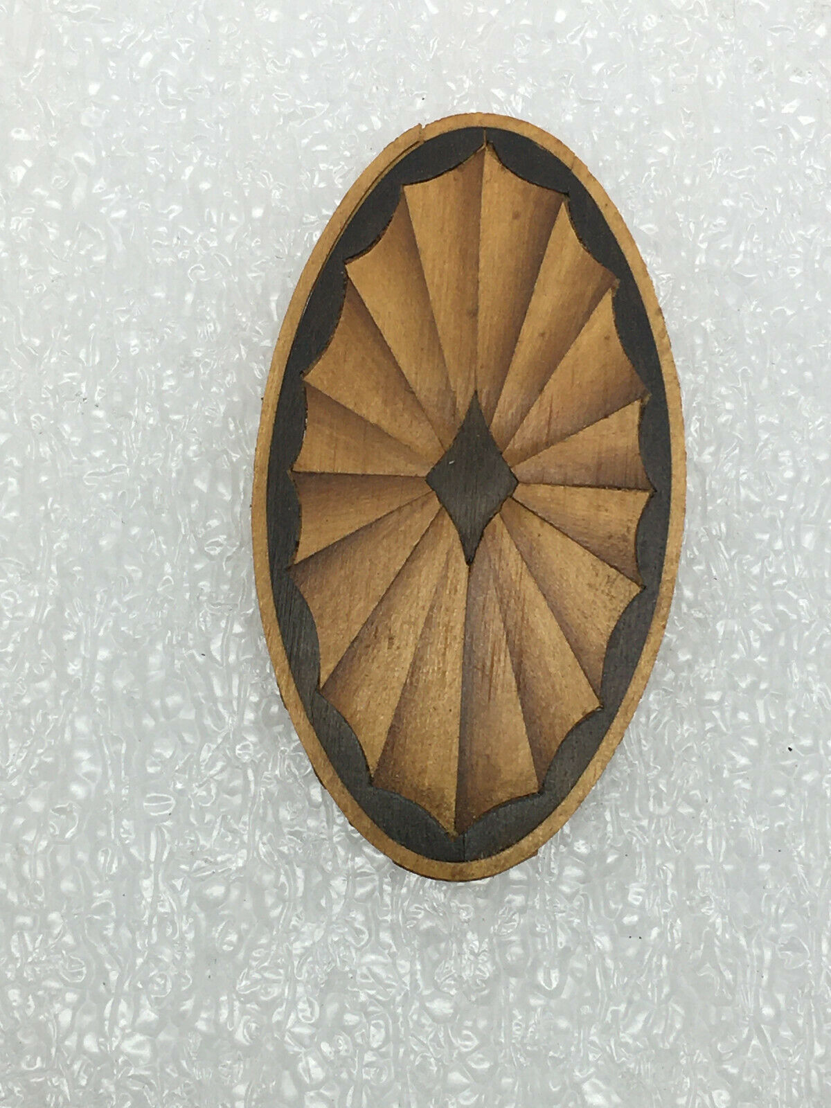 Decorative Wood Veneer Oval Shape Marquetry Small Panel