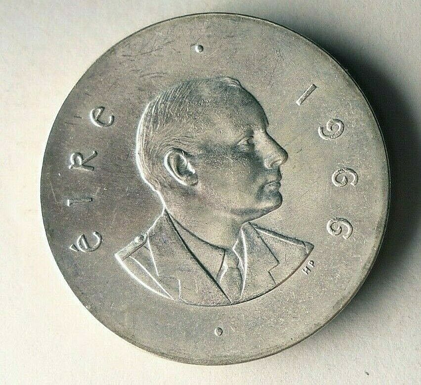 1966 Ireland 10 Schilling - Au/unc - Excellent Uncommon Silver Coin - Lot #a9