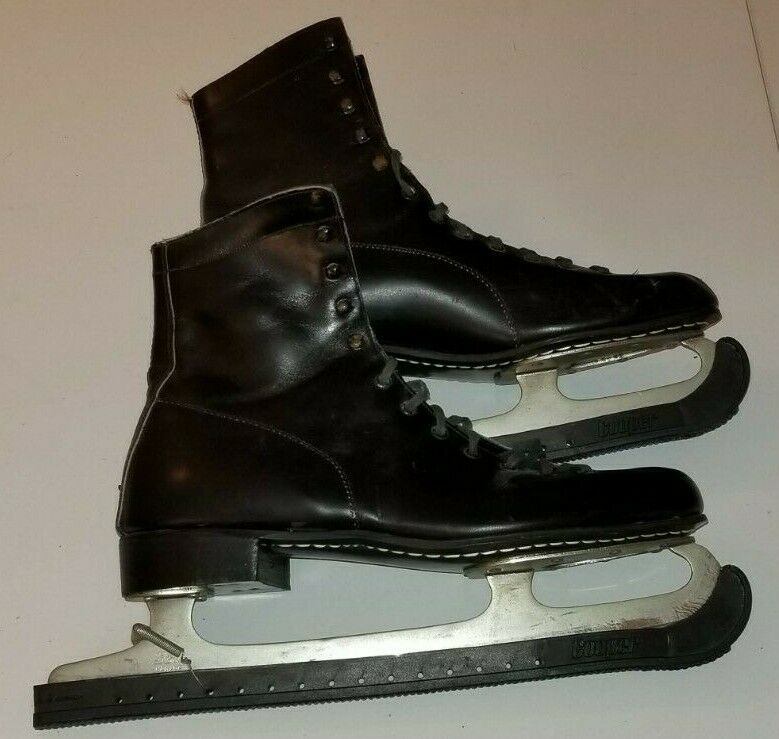 Vintage Men's Black Ice Skates - Made In Canada