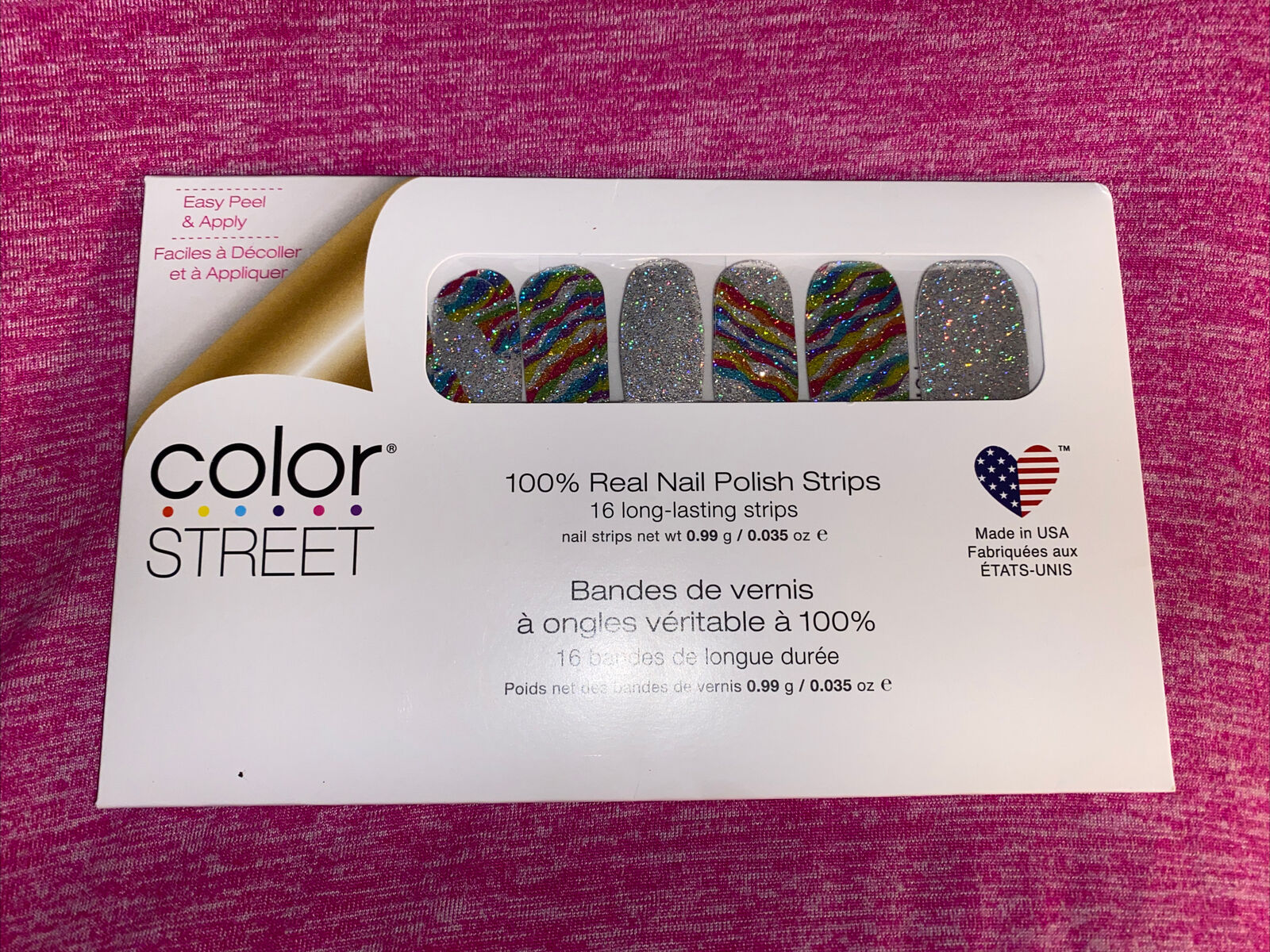 Color Street 16 Long Lasting 100% Real Nail Polish Strips Inner Strength