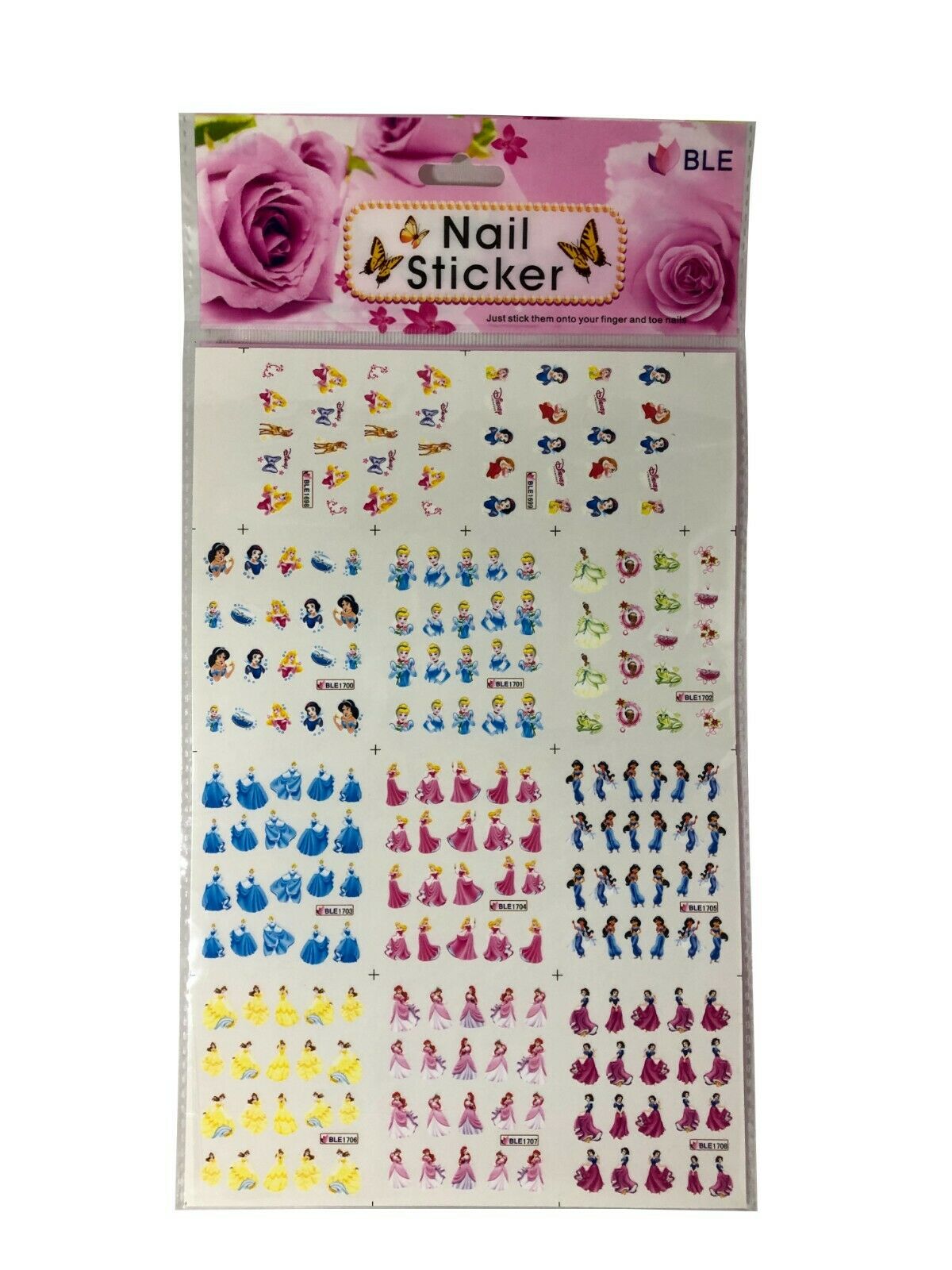 Princess Nail Art Stickers For Hands And Feet. Nail Art Decoration 100