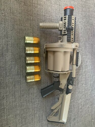 Ics Mgl Full Size Airsoft Revolver Grenade Launcher (color: Tan)