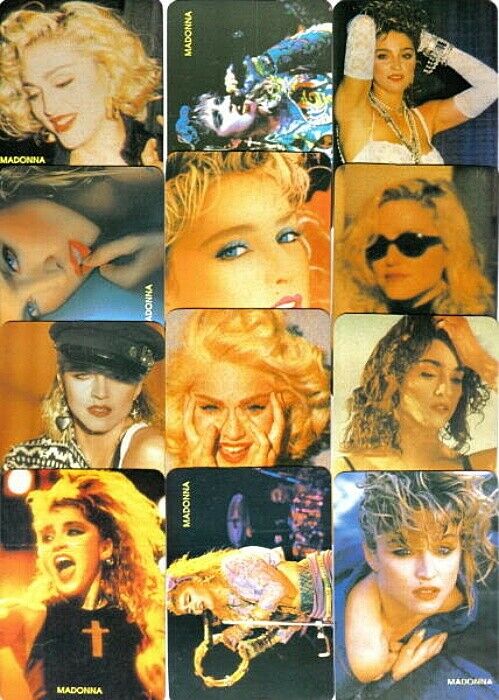 Madonna Set Of 12 Photo 1992 Year Calendar Trading Cards From Portugal Unused