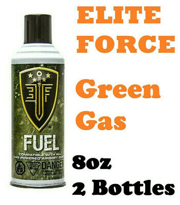 Elite Force Green Gas Cans With Silicone Oil For Airsoft Guns 8 Oz Each - 2 Pack