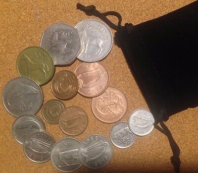 Ireland (irish) - Bag 15 Irish Decimal Coins Half Penny To Pound Set