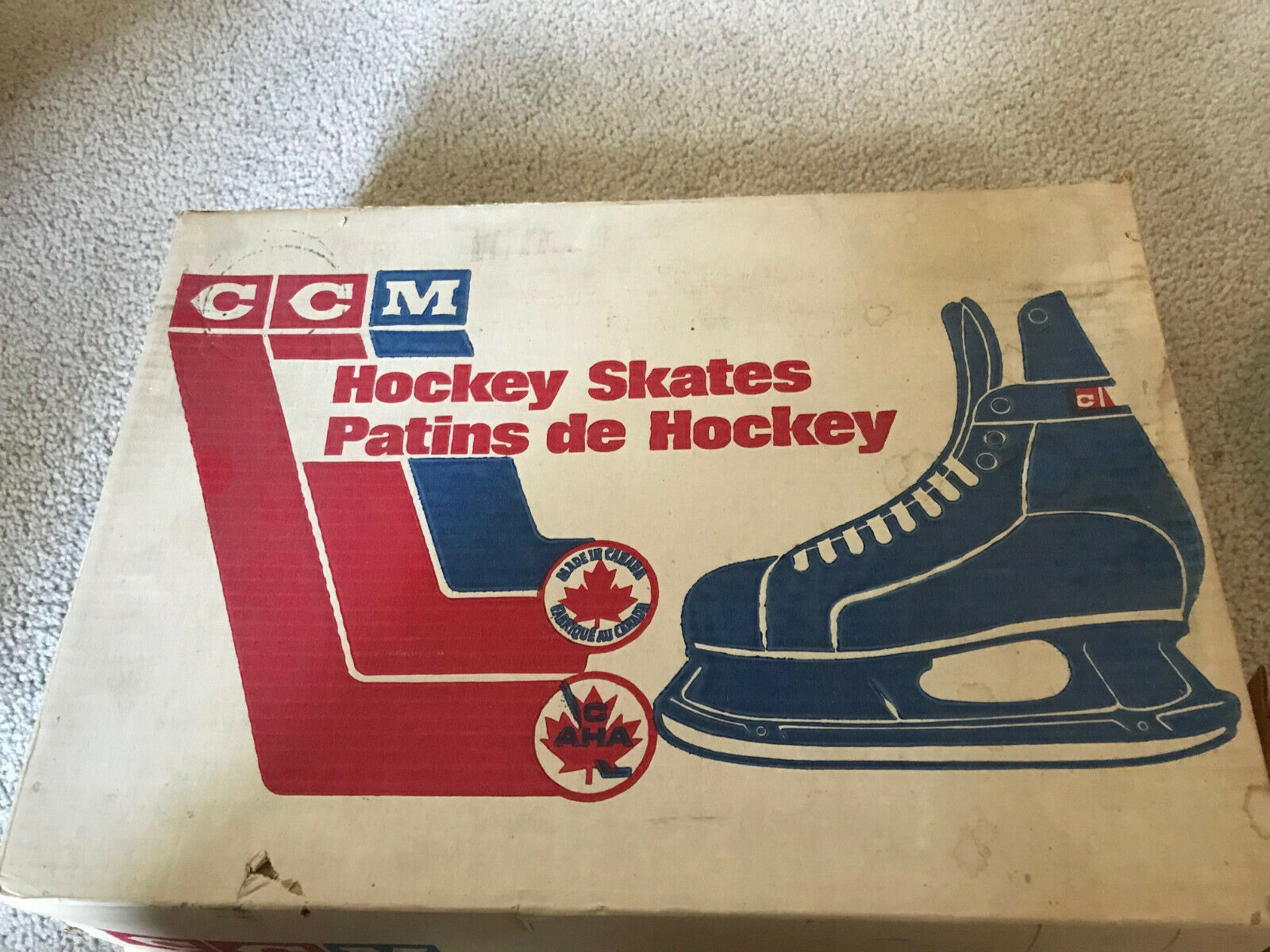 Vintage Ccm Jockey Ice Skates Size 11 1/2 Original Box  Colt