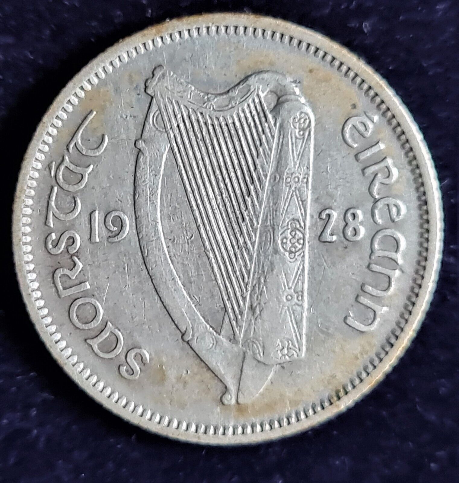 Ireland 1928  Rare  Silver  Irish  Free  State  Shilling  Coin