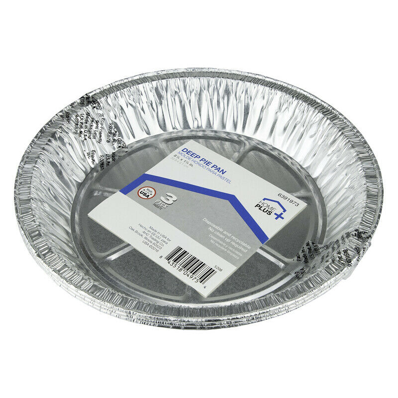 Home Plus D21030 Silver Deep Pie Pan 8-1/4 Lx8-1/4 Wx8-1/4 D In. (pack Of 12)