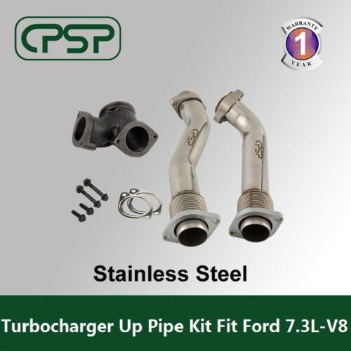 Ford 7.3l Power Stroke 99-03 Bellowed Turbo Diesel  Exhaust Up Pipes & Gasket